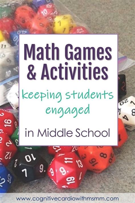 Engaging Middle School Games Activities Cognitive Cardio Math