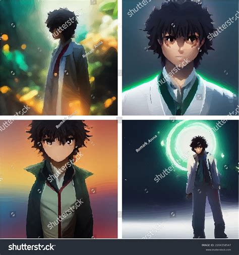 4 Postcards Boy Anime Character Neon Stock Vector (Royalty Free) 2204358547 | Shutterstock