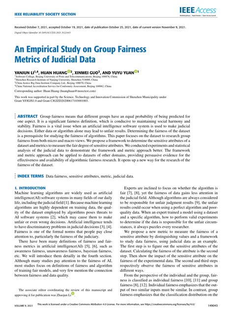 Pdf An Empirical Study On Group Fairness Metrics Of Judicial Data