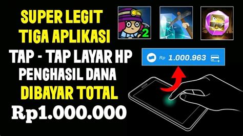 SUPER LEGIT DIBAYAR Rp1 000 000 CUMA TAP TAP LAYAR HP AJA Penghasil