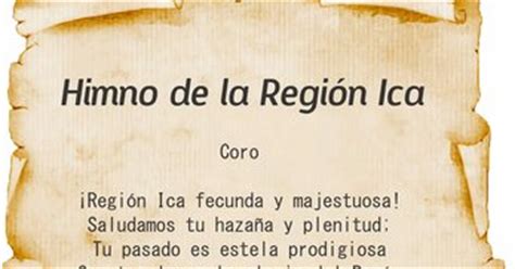 HIMNO BANDERA Y ESCUDO REGIONAL DE ICA QUE DICEN LAS LETRAS El