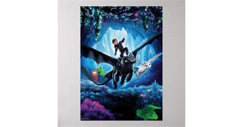 The Hidden World | Hiccup, Toothless, & Light Fury Poster | Zazzle