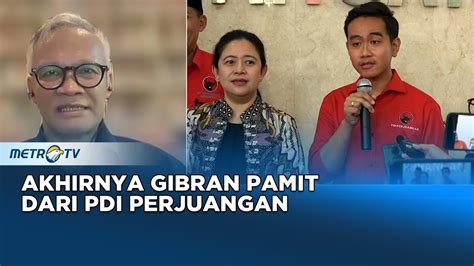 Bicara Politik Politisi Senior PDIP Gibran Melepaskan Diri Sebagai