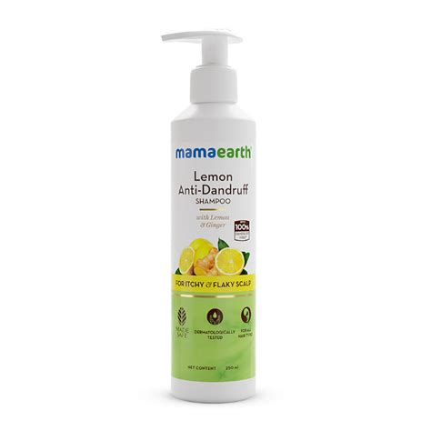 Buy Mamaearth Lemon Anti Dandruff Shampoo With Lemon And Ginger For Itchy And Flaky Scalp Online