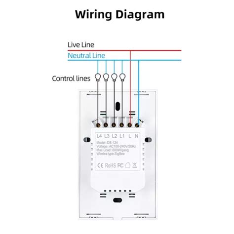 INTERRUPTOR DE LUZ táctil inteligente LED WiFi moderno para