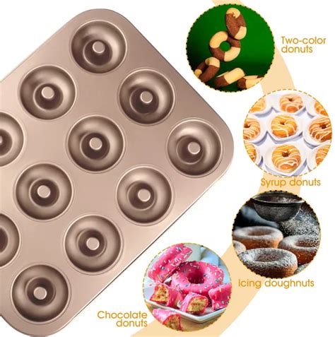 Donut Pan Non Stick 6 12 Cavity Donut Baking Pan Donut Maker Carbon