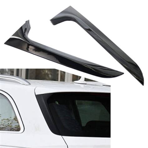 2pcs Rear Window Side Spoiler Canard Splitter Trim For Audi A6 C7 2012