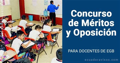 Concurso de Méritos y Oposición 2024 para docentes EGB