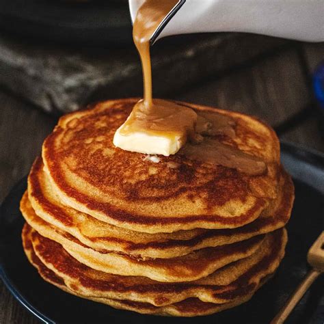 Butter Pecan Syrup With Cornbread Pancakes Heavenly Home Cooking