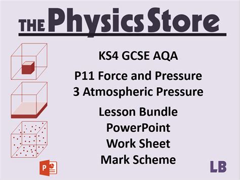 Ks4 Gcse Physics Aqa P11 3 Atmospheric Pressure Lesson Bundle