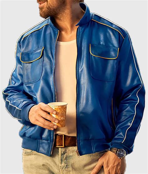 The Chase For Carrera Ryan Gosling Leather Jacket Tag Heuer Blue Leather Jacket The Leather City