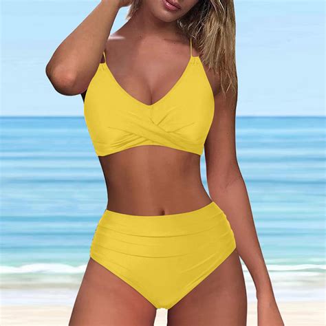 Utsjkr Savings Bikini Sets For Women Sexy Two Piece Swimsuits Tummy Control Bathing Suits Push