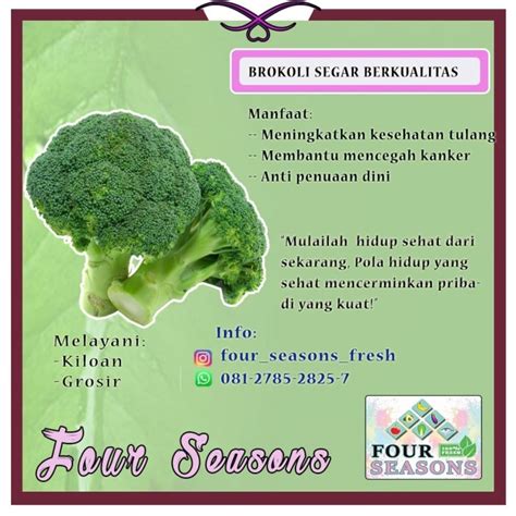 Jual SAYUR BROKOLI HIJAU SEGAR BERKUALITAS - Kota Surabaya - FOUR ...