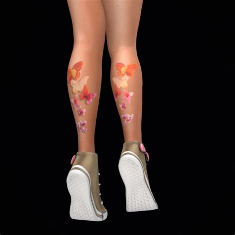 Second Life Marketplace Calf Butterflies Tattoo