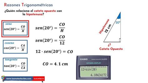 Resolver Tri Ngulos Con Razones Trigonom Tricas Seno Razones
