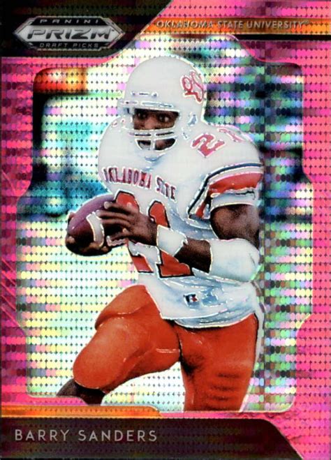 2019 Panini Prizm Draft Picks Prizms Pink Pulsar 13 Barry Sanders NM