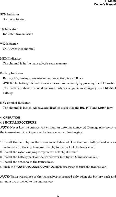 Yaesu Musen HX460S Marine Transceiver User Manual Users Manual