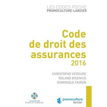 Code Poche Promoculture Larcier Code De Droit Des Assurances Jour