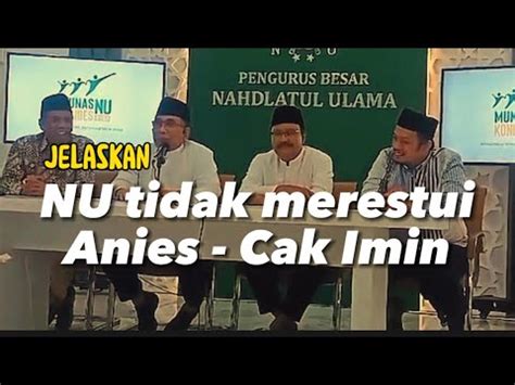 Klaim Pkb Mendapat Restu Duet Anies Cak Imin Tidak Di Benarkan Oleh