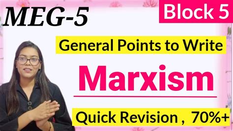 Marxism MEG 5 IGNOU Karl Marx Engels Important Points Most Imp Key