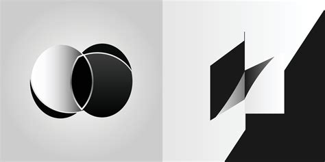 Modern minimalist design in black and white color 22314074 Vector Art ...