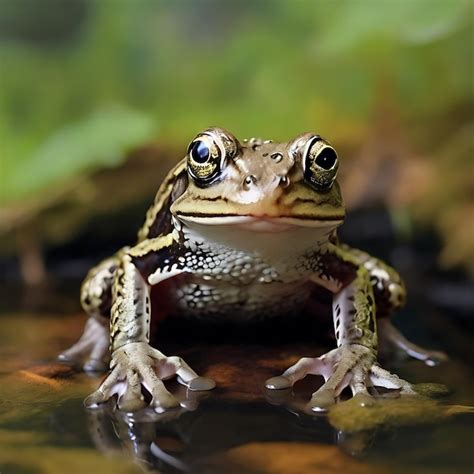 Premium Photo A Wild Frog With Grey Eyes Ai Generated