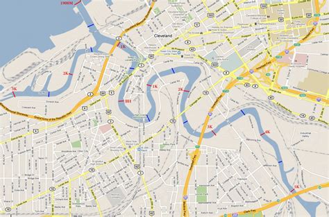 Map Of Downtown Cleveland Ohio Cuyahoga River Cuyahoga River Map Ohio River Ohio Map | secretmuseum