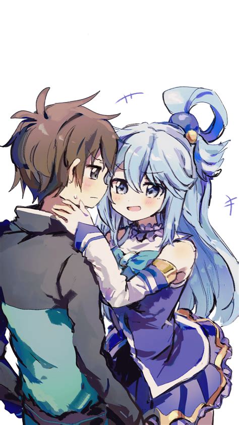 Aqua And Satou Kazuma Kono Subarashii Sekai Ni Shukufuku Wo Drawn By