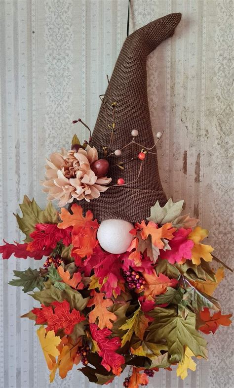 Fall Gnome Wreath Diy Dollar Tree Fall Diy Fall Budget Friendly Craft