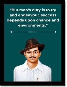 Bhagat Singh Motivational Quotes Frames For Office Student Framed