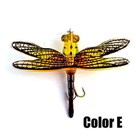 Hot Lifelike Eyes Topwater Plastic Hard Crank Dragonfly Fly Fishing