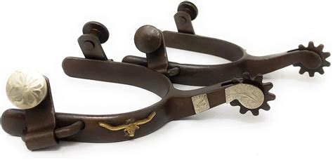 Aj Tack Wholesale Antique Brown Longhorn Spurs Youth