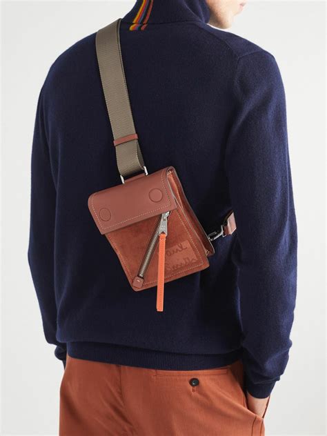 Paul Smith Leather And Suede Messenger Bag Paul Smith