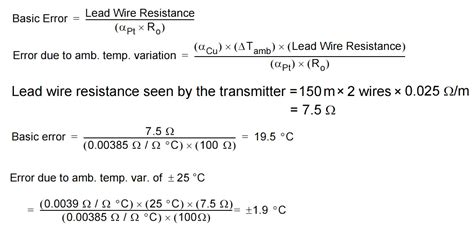 Temperature Error of 2-Wire, 3-Wire & 4-Wire RTD | Thermometer Errors