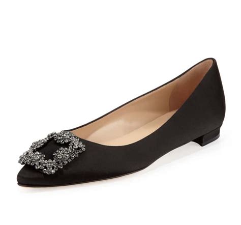 Black Rhinestone Embellished Low Heel Shoes -SheIn(Sheinside)