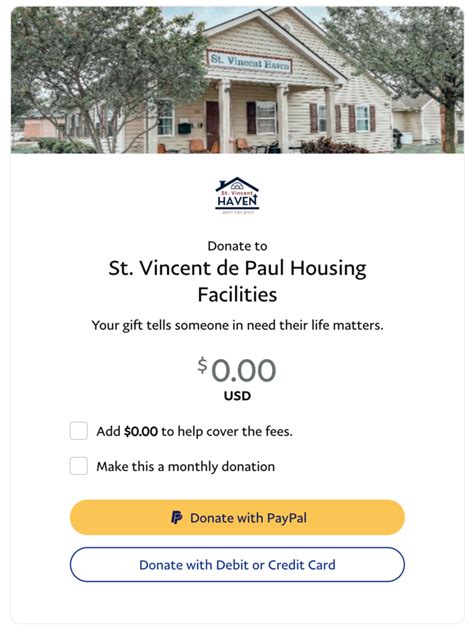 Donate Today St Vincent De Paul Housing Facilities Newark Oh