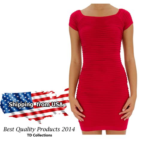 Ladies Sexy Party Short Sleeve Wave Cocktail Evening Dress Club Wear