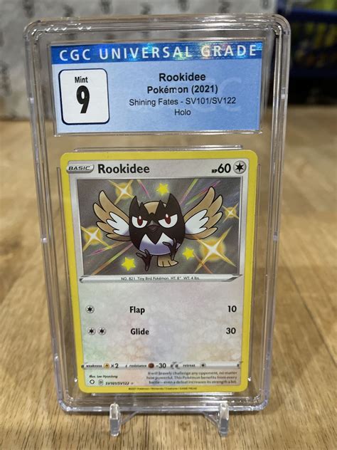 Pokemon Card Rookidee SV101/SV122 Shiny Vault Shining Fates cgc graded 9 Values - MAVIN