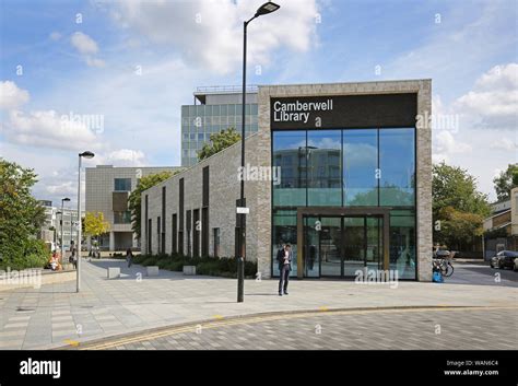 The new Camberwell Library on Camberwell Green, London, UK. Opened in 2018. Designed by John ...