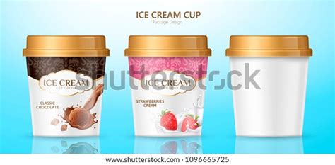 Ice Cream Cup Package Design Different Stock Vector Royalty Free