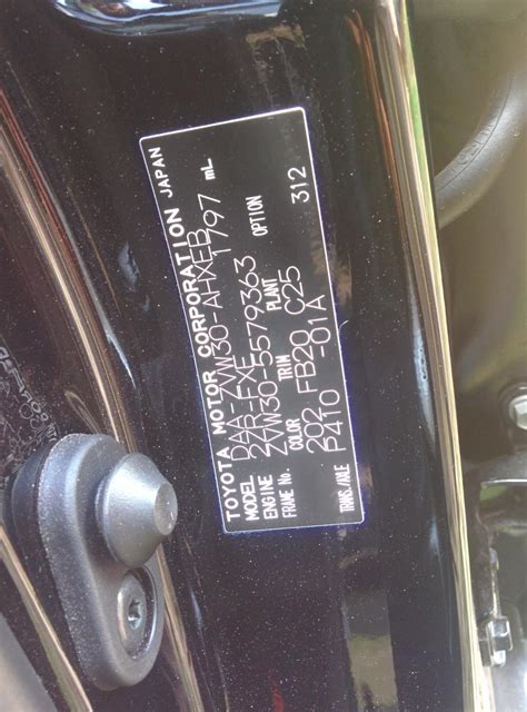 Toyota Prius Vin Decode