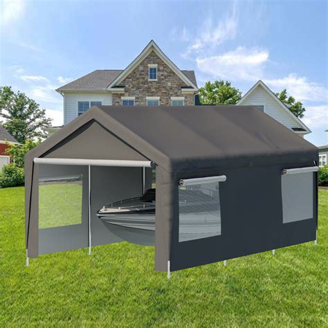 Thanaddo 10 Ft W X 20 Ft D Garage Heavy Duty Carport Portable Garage