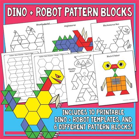 Dinosaur Pattern Block Templates, Create This Engaging Dinosaur Sensory Bin For Toddlers And.