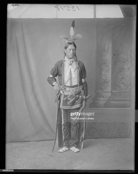 Portrait Of An Unidentified Native American Arapaho Man In Costume