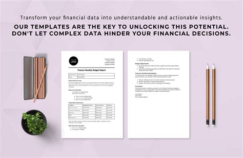 Finance Monthly Budget Report Template in Word, PDF, Google Docs ...