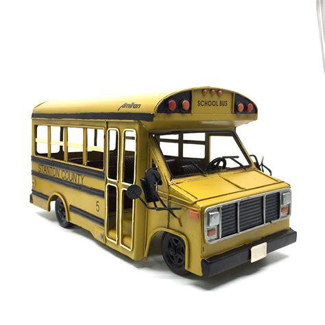 Yellow Classic American School Bus 1:12 Scale Metal Model Car Die-cast ...