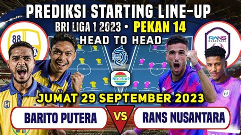 Barito Putera Vs Rans Nusantara Prediksi Starting Line Up Bri Liga