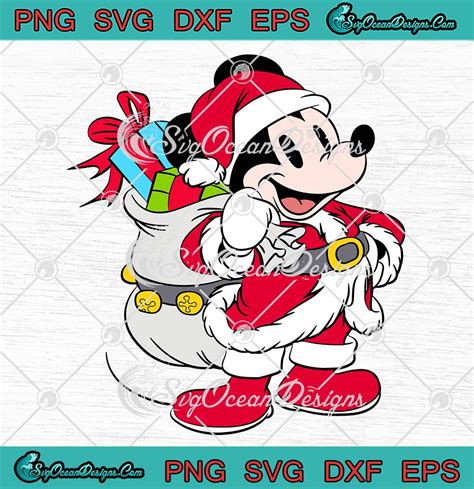 Santa Mickey Mouse Disney Christmas Svg Merry Xmas Season 2022 Svg Png