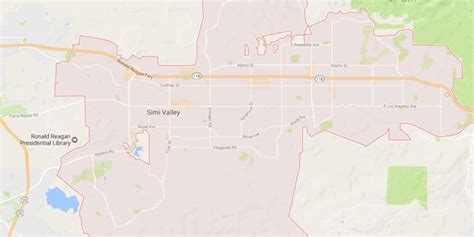 Small Map of Simi Valley Ca - Weinstein Construction