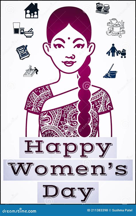 Greeting Cards For Happy Women S Day 2021 Stock Illustration